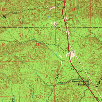 United States Geological Survey Golden, OK (1959, 62500-Scale) digital map