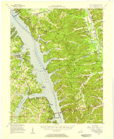 United States Geological Survey Golden Pond, KY (1955, 62500-Scale) digital map