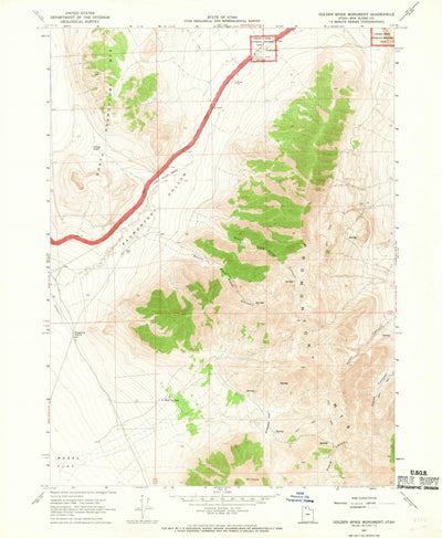 United States Geological Survey Golden Spike Monument, UT (1967, 24000-Scale) digital map
