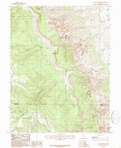 United States Geological Survey Golden Throne, UT (1987, 24000-Scale) digital map