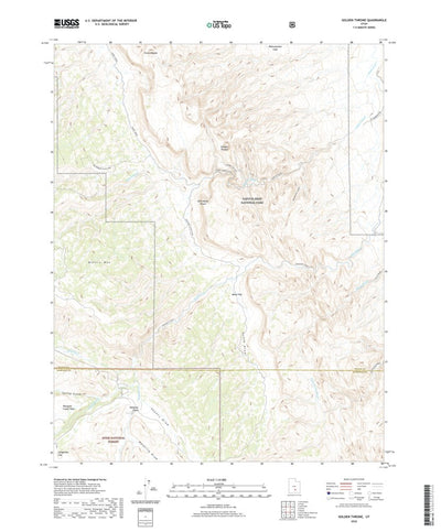 United States Geological Survey Golden Throne, UT (2020, 24000-Scale) digital map