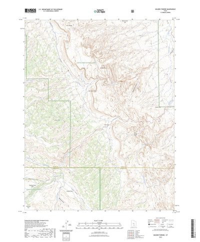 United States Geological Survey Golden Throne, UT (2023, 24000-Scale) digital map