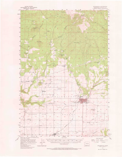 United States Geological Survey Goldendale, WA (1957, 62500-Scale) digital map