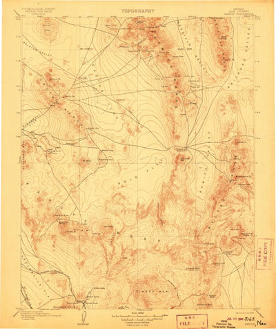 United States Geological Survey Goldfield E, NV (1908, 250000-Scale) digital map