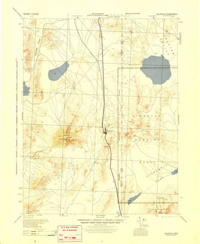 United States Geological Survey Goldfield, NV (1945, 125000-Scale) digital map