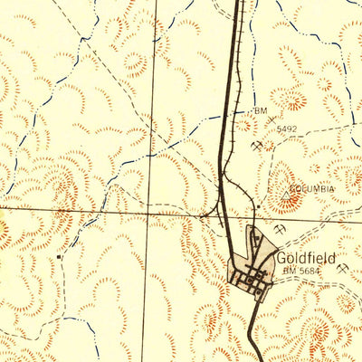 United States Geological Survey Goldfield, NV (1945, 125000-Scale) digital map