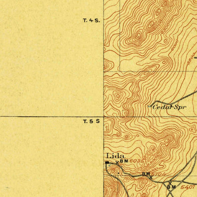 United States Geological Survey Goldfield W, NV-CA (1908, 250000-Scale) digital map