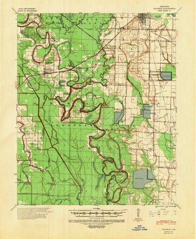 United States Geological Survey Goldman, AR (1941, 62500-Scale) digital map