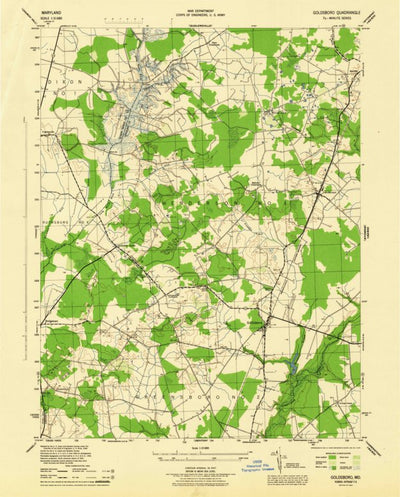 United States Geological Survey Goldsboro, MD (1944, 31680-Scale) digital map