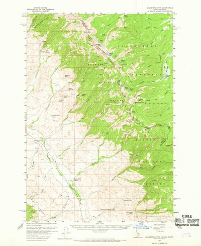 United States Geological Survey Goldstone Mountain, ID-MT (1956, 62500-Scale) digital map