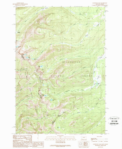 United States Geological Survey Goldstone Pass, MT-ID (1989, 24000-Scale) digital map