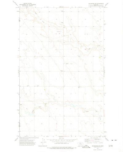 United States Geological Survey Goldstone SW, MT (1972, 24000-Scale) digital map