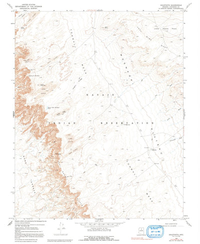 United States Geological Survey Goldtooth, AZ (1969, 24000-Scale) digital map
