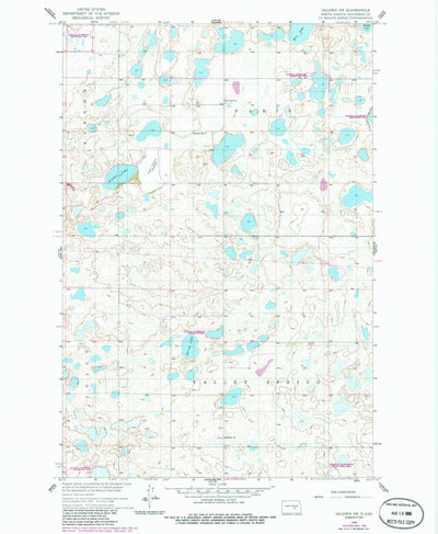 United States Geological Survey Goldwin SW, ND (1958, 24000-Scale) digital map