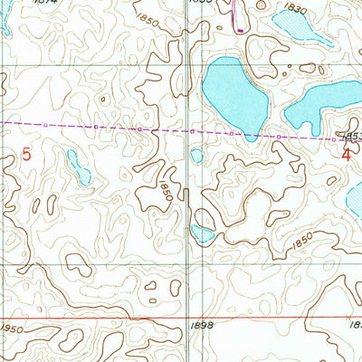United States Geological Survey Goldwin SW, ND (1958, 24000-Scale) digital map