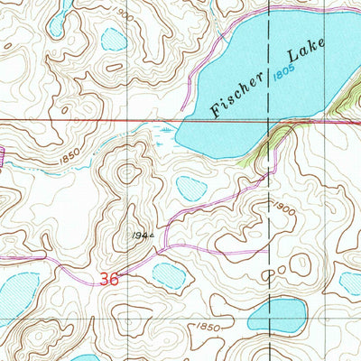 United States Geological Survey Goldwin SW, ND (1958, 24000-Scale) digital map