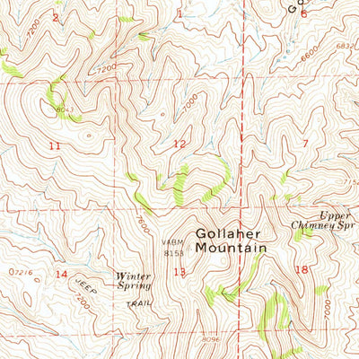 United States Geological Survey Gollaher Mountain, NV-ID (1961, 62500-Scale) digital map