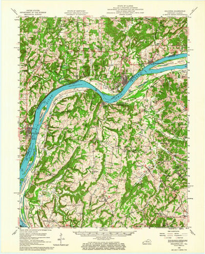 United States Geological Survey Goloonda, IL-KY (1959, 62500-Scale) digital map