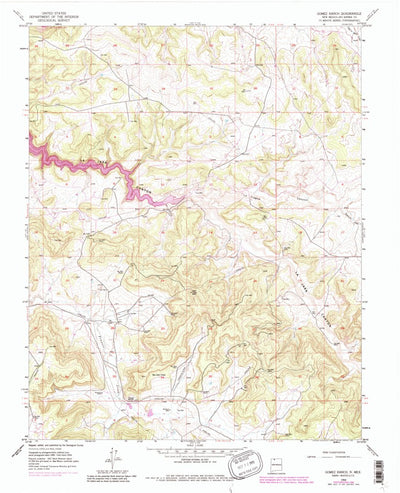 United States Geological Survey Gomez Ranch, NM (1954, 24000-Scale) digital map