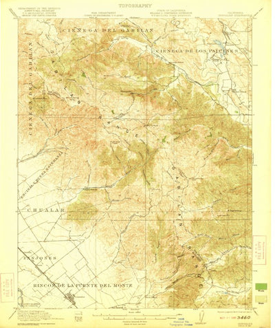 United States Geological Survey Gonzales, CA (1921, 62500-Scale) digital map