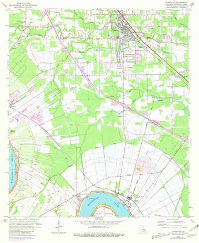 United States Geological Survey Gonzales, LA (1961, 24000-Scale) digital map