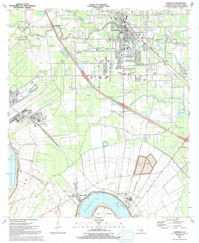 United States Geological Survey Gonzales, LA (1991, 24000-Scale) digital map