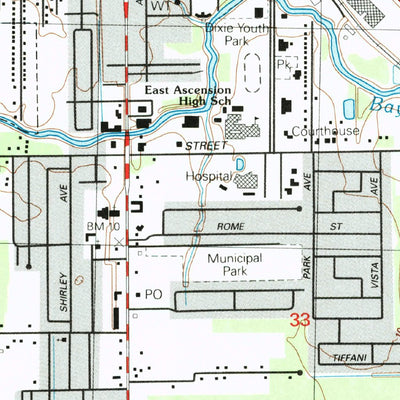 United States Geological Survey Gonzales, LA (1991, 24000-Scale) digital map