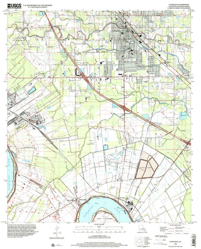 United States Geological Survey Gonzales, LA (1998, 24000-Scale) digital map