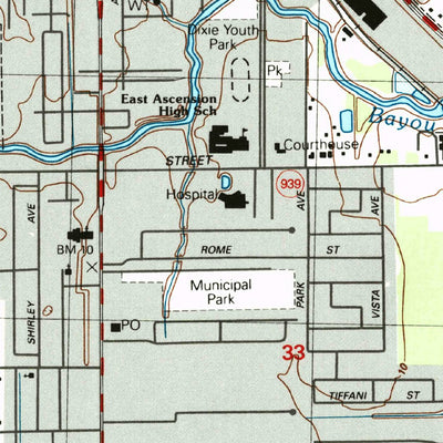 United States Geological Survey Gonzales, LA (1998, 24000-Scale) digital map