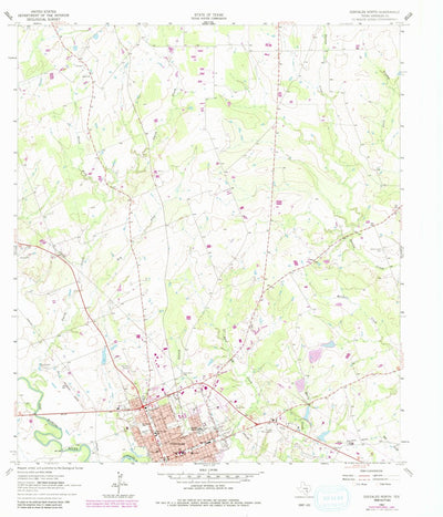 United States Geological Survey Gonzales North, TX (1962, 24000-Scale) digital map