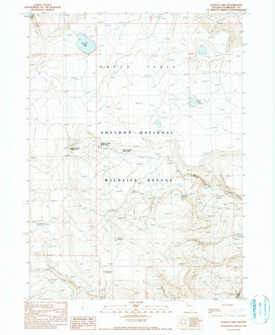 United States Geological Survey Gooch Lake, NV (1990, 24000-Scale) digital map