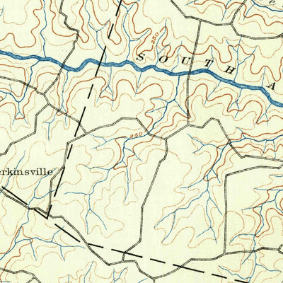 United States Geological Survey Goochland, VA (1890, 125000-Scale) digital map