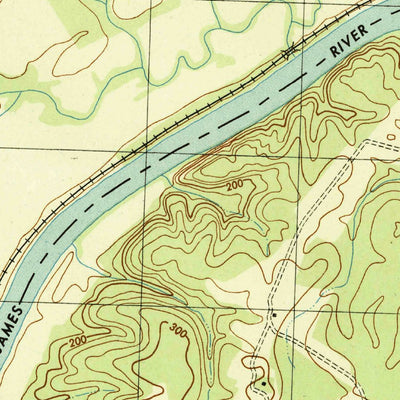 United States Geological Survey Goochland, VA (1943, 31680-Scale) digital map