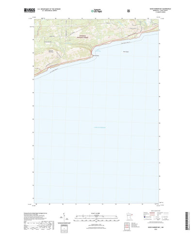 United States Geological Survey Good Harbor Bay, MN (2022, 24000-Scale) digital map