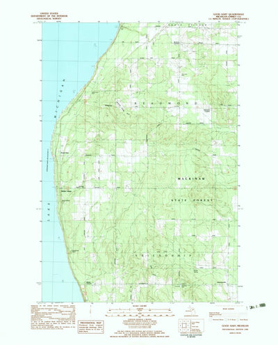 United States Geological Survey Good Hart, MI (1982, 25000-Scale) digital map