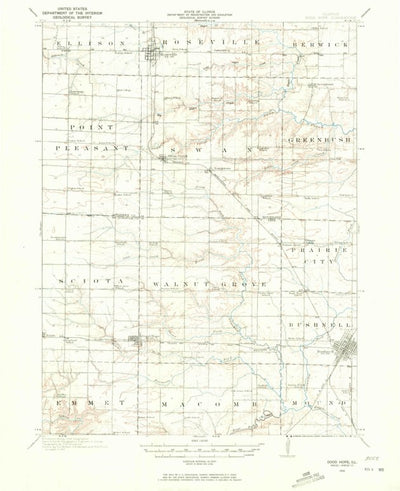 United States Geological Survey Good Hope, IL (1916, 62500-Scale) digital map
