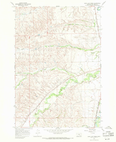 United States Geological Survey Good Luck Creek, MT (1967, 24000-Scale) digital map