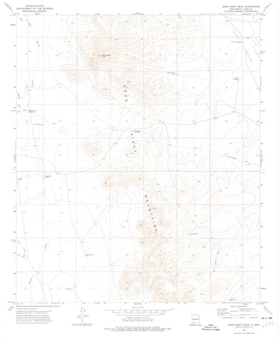 United States Geological Survey Good Sight Peak, NM (1972, 24000-Scale) digital map