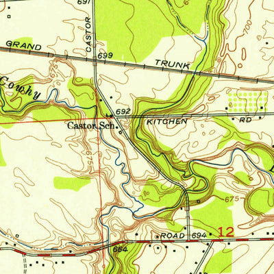 United States Geological Survey Goodells, MI (1952, 24000-Scale) digital map