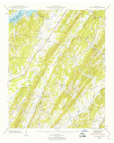 United States Geological Survey Goodfield, TN (1942, 24000-Scale) digital map