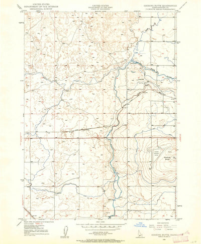 United States Geological Survey Gooding Butte, ID (1949, 24000-Scale) digital map