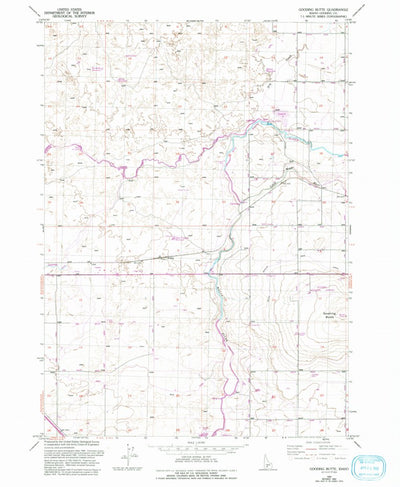 United States Geological Survey Gooding Butte, ID (1950, 24000-Scale) digital map