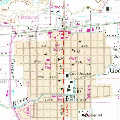 United States Geological Survey Gooding, ID (1971, 24000-Scale) digital map