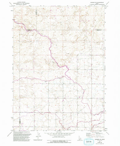 United States Geological Survey Gooding SE, ID (1971, 24000-Scale) digital map