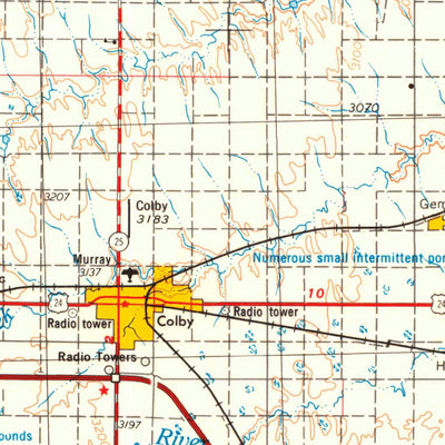 United States Geological Survey Goodland, KS (1954, 250000-Scale) digital map