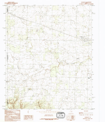 United States Geological Survey Goodlett, TX (1990, 24000-Scale) digital map
