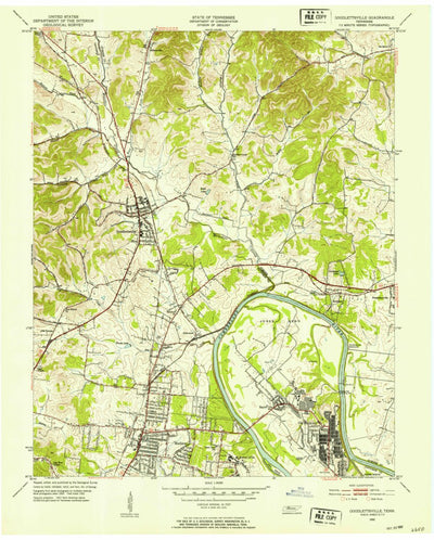 United States Geological Survey Goodlettsville, TN (1952, 24000-Scale) digital map
