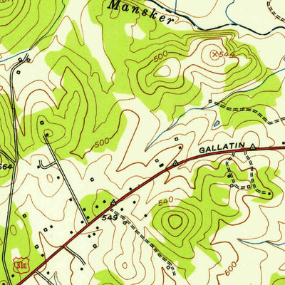 United States Geological Survey Goodlettsville, TN (1952, 24000-Scale) digital map