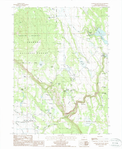 United States Geological Survey Goodlow Mountain, OR (1988, 24000-Scale) digital map