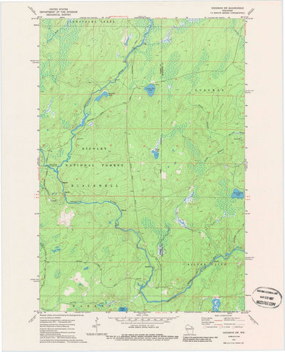 United States Geological Survey Goodman SW, WI (1972, 24000-Scale) digital map